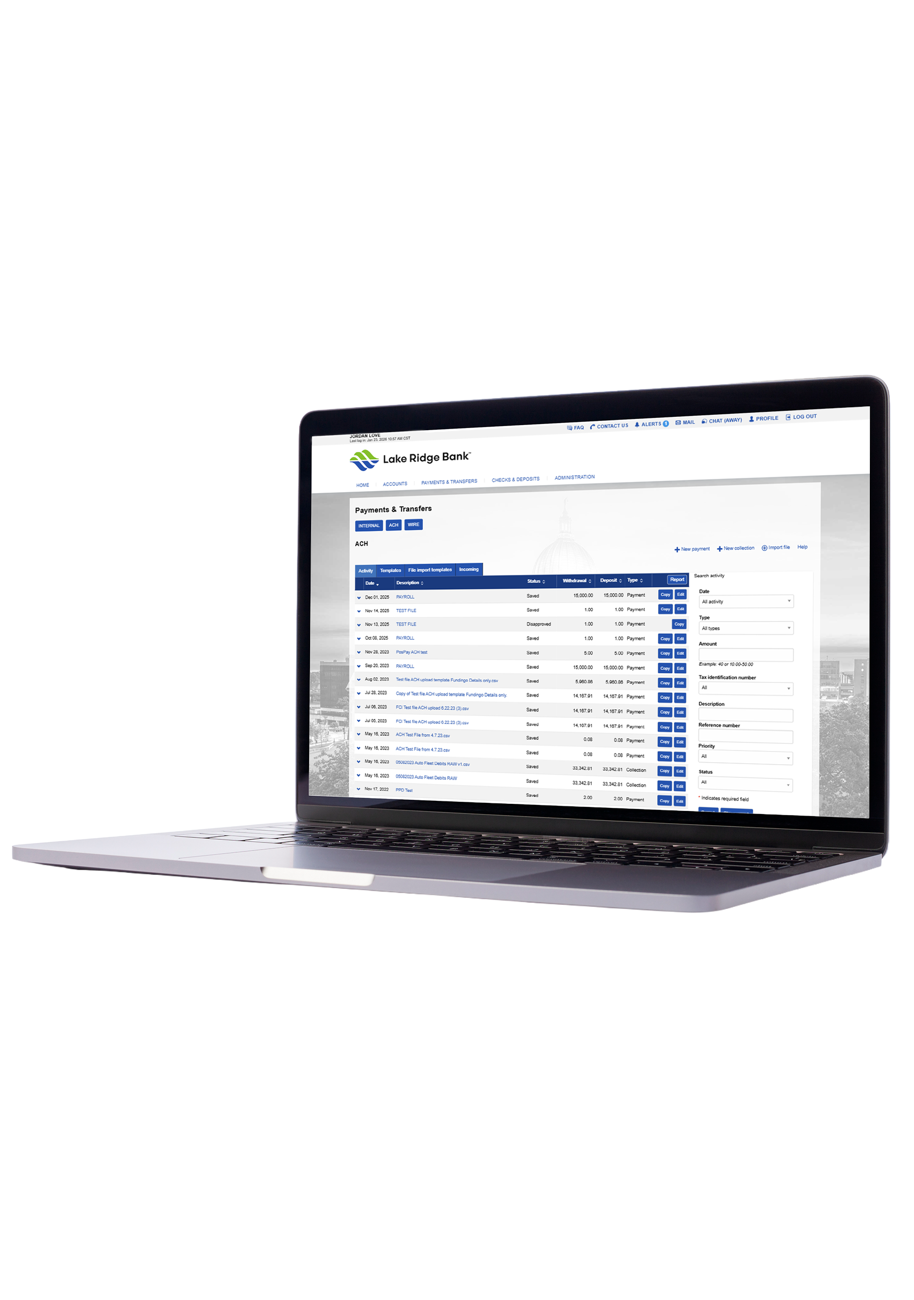 Business ACH Desktop