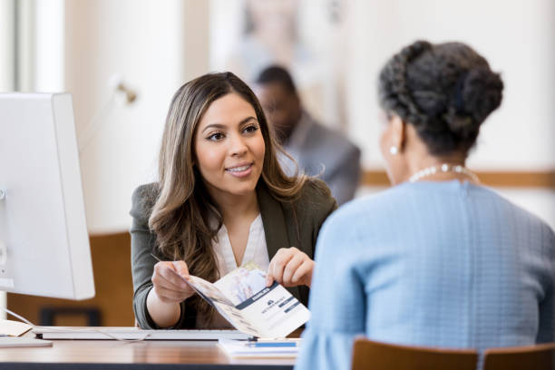 banker helping a client